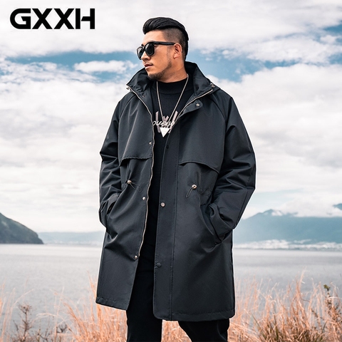Высокое качество Размеры d зимняя куртка GXXH бренд с капюшоном на молнии, пальто для мужчин, Теплая стеганая хлопковая куртка размера плюс Размеры 7XL 140 кг мужские куртки-парки ► Фото 1/6