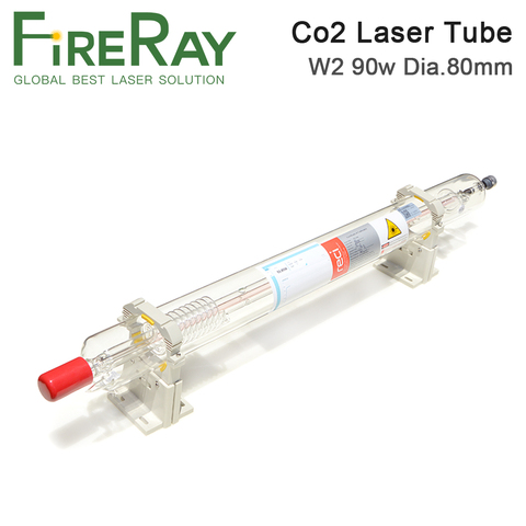 Лазерная CO2 трубка FireRay Reci W2 90 Вт-100 Вт Длина 1200 мм диаметр 80 мм для лазерного гравировального станка Co2 ► Фото 1/6