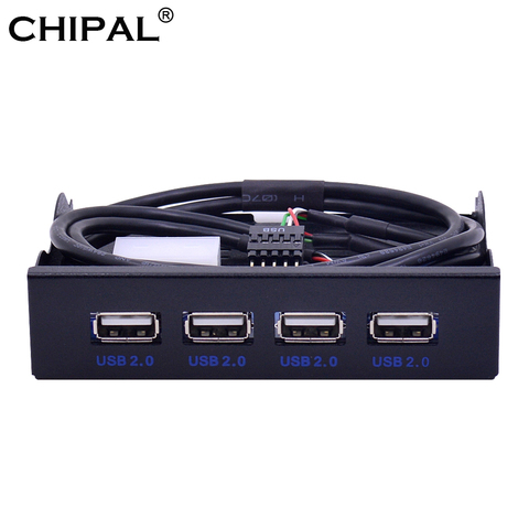 CHIPAL 4 порта USB 2,0 концентратор USB2.0 адаптер ПК Передняя панель расширения кронштейн с 10-контактным кабелем для рабочего стола 3,5 дюймов FDD флоппи Бей ► Фото 1/6