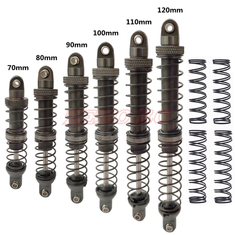 Металлический амортизатор масляной подвески, 4 шт., 70 мм, 80 мм, 90 мм, 100 мм, 110 мм для SCX10, D90, Рейфы, 90046, Cherokee ► Фото 1/6