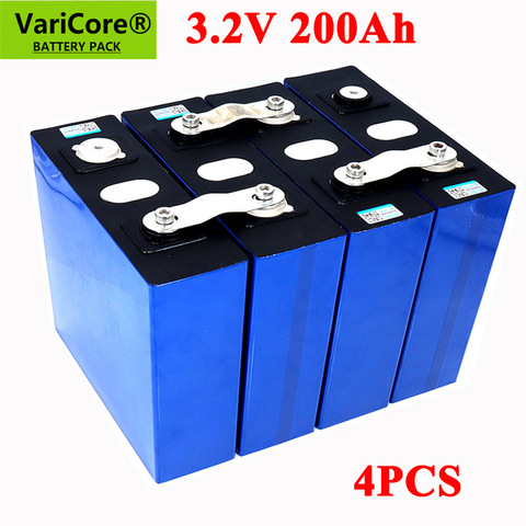 4 шт. VariCore 3,2 V 200Ah LiFePO4 литиевая батарея 3,2 v 3C литий-железо-фосфатный Аккумулятор для 4S 12V 24V батарея яхты с помощью солнечной батареи ► Фото 1/6