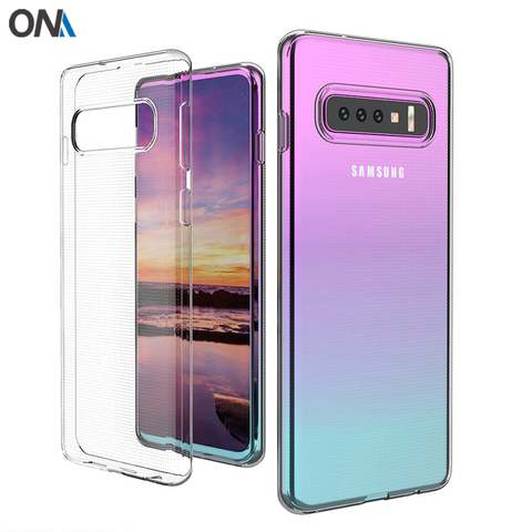 Чехол для Samsung Galaxy S10 S10e 5G TPU силиконовый прозрачный мягкий чехол для Samsung Galaxy S10 Plus / Lite прозрачная задняя крышка ► Фото 1/6