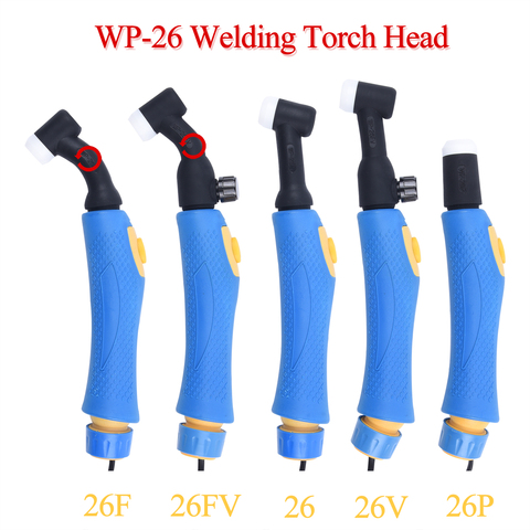 WP26, WP26F, WP26V, WP26FV, WP26P, SR26, SR26F, SR26V, SR26FV, Корпус горелки TIG с воздушным охлаждением, головка для проектирования человека, вращающаяся 250 А ► Фото 1/6