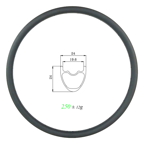 250g 29er MTB XC SL 24 мм бескамерный углеродный обод 24 мм Глубокий UD 3K матовый глянцевый 24H 28H 32H горный велосипед дисковое колесо ► Фото 1/4
