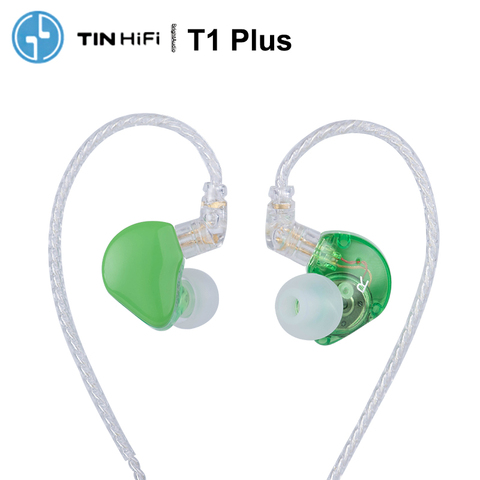 Tinhifi T1 плюс 10 мм Мембрана из бериллия Динамический драйвер, Hi-Fi, Audio In-ear Наушники IEM 0,78 мм 2 контактный разъем Отсоединяемый кабель ► Фото 1/6