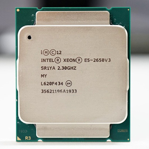 Процессор Intel Xeon E5 2650 V3, серверный процессор 2,3G, LGA 2011-3, V3 2650V3, 10-ядерный процессор SR1YA для материнской платы X99 ► Фото 1/2