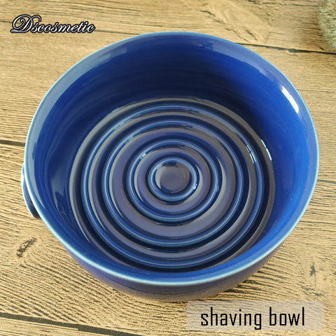 Керамическая синяя мужская чашка для бритья Dscosmetic, чашка для мужчин для бритья и мыла ► Фото 1/5