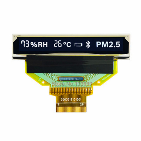 1 · 81 1,82 дюйма oled дисплей 256x32 пикселей, серия SPI, IIC I2C, порт 26p, белый цвет ► Фото 1/3