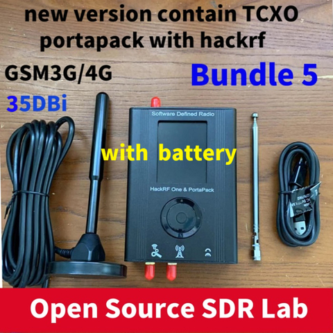 PORTAPACK с 2022,11 мигающей прошивкой Mayhem + HACKRF ONE от 1 МГц до 6 ГГц SDR + 1000 ppm TXCO + аккумулятор мАч ► Фото 1/6