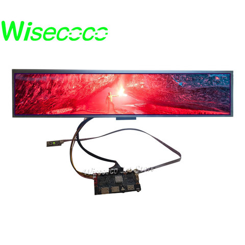 Wisecoco 24 дюймов растягивается бар ЖК-дисплей Панель DV240FBM-NB0 1920*360 полки супермаркета Экран IPS угол обзора 89/89/89/89 DHL Fedex ► Фото 1/6