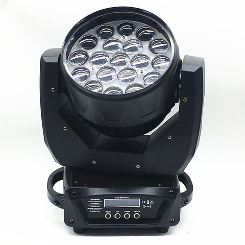 19x15 Вт Светодиодный светильник с зумом для мытья круга, управляемый основной мобильный RGBW 4in1beam Профессиональный DJ/светодиодный светильник для сцены, DMX512 dj светильник ► Фото 1/6