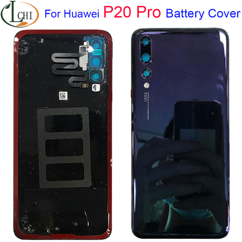 Оригинальный новый стеклянный задний корпус для Huawei P20 Pro, крышка для аккумулятора, задняя крышка для P20 Pro, задняя крышка для телефона, деталь для замены ► Фото 1/4