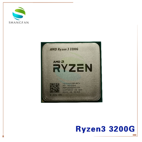 Четырехъядерный процессор AMD Ryzen 3 3200G R3 3200G 3,6 GHz Quad-Thread 65W CPU Процессор L3 = 4M YD3200C5M4MFH Socket AM4 без вентилятора ► Фото 1/1