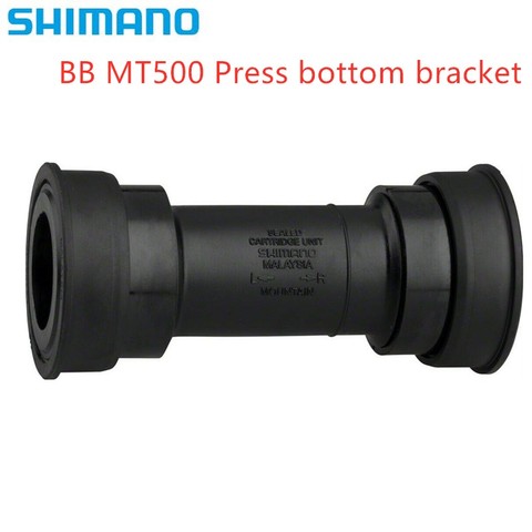 Shimano Deore BSA BB52 68/73 мм, нижний кронштейн MT500 89,5/92 мм, пресс BB, черный, MTB, holowtech II, внешний подшипник, серебристый ► Фото 1/6