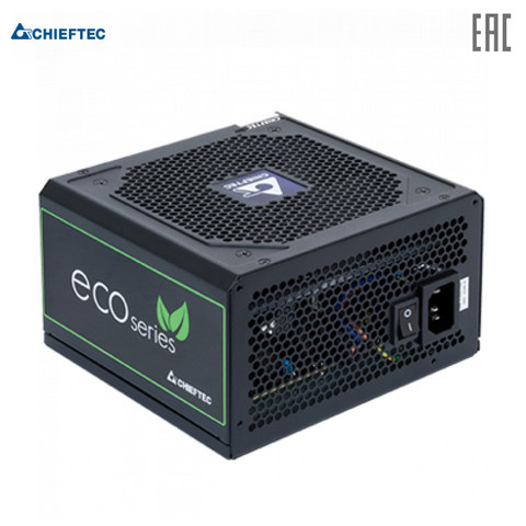 Блок питания Chieftec ECO GPE-700S 700W ATX 2.3 PSU with 12 cm Fan, active PFC,Efficiency 85% ► Фото 1/3