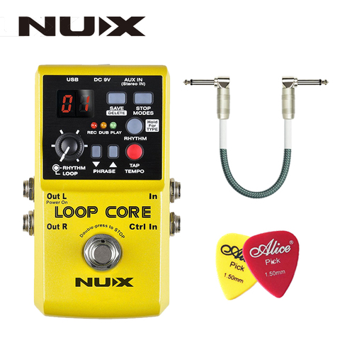 NUX Loop Core, педаль гитарного эффекта, петлер, 6 часов времени записи, 99 пользовательских памяти, шаблоны барабана с темпом крана с подарком ► Фото 1/6