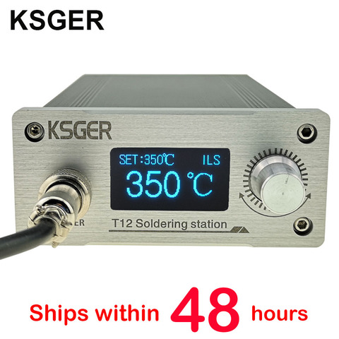 KSGER STM32 V3.1S T12 паяльная станция «сделай сам» OLED инструменты для пайки T12 железные наконечники 907 ручка металлическая подставка CNC Передняя панель растапливающиеся банки ► Фото 1/6