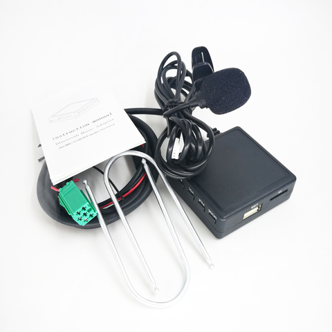 Biurlink 3,5 мм AUX USB флэш-накопитель TF микрофон Handsfree медиа Bluetooth для мини-входа ISO 6Pin Renault стерео список обновлений ► Фото 1/6