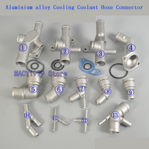 Охлаждающий шланг для охлаждающей жидкости из алюминиевого сплава, коннектор Supercharger Pipe, подходит для Golf MK4 Bettle A3 S3 TT Seat Leon 1,6 1,8 T ► Фото 1/6