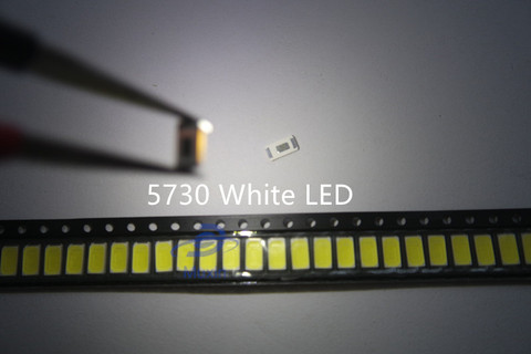 100 шт 5630/5730-CW/WW 0,5 W-150Ma 50-55lm 6500K белый светильник SMD 5730 5630 Светодиодный 5730 Диоды (3,2 ~ 3,4 V) ► Фото 1/2