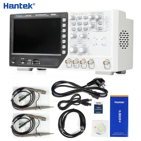 Цифровой мультиметр Hantek DSO4102C, Осциллограф USB 100 МГц, 2 канала, ЖК-дисплей, осциллограф, генератор сигналов ► Фото 1/6