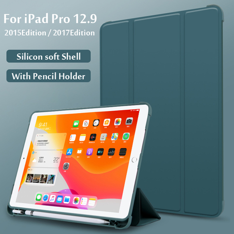 Для iPad Pro 12,9 2017 Edition (с домашним ключом) Чехол для iPad Pro 12,9 2015 с держателем карандаша Безопасный Магнитный умный чехол ► Фото 1/6