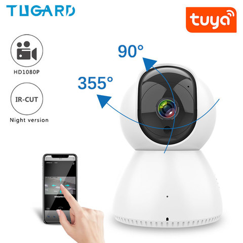 Tuya Wi-Fi PTZ 1080P IP камера для помещений HD умная камера наблюдения s ночное видение монитор для домашних животных домашняя камера безопасности ► Фото 1/6