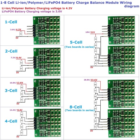 3,7 V 4,2 V 12V li-ion/Polymer 3,2 V 3,6 V LiFePO4 многоэлементные аккумуляторные блоки заряда баланс BMS модуль защиты ► Фото 1/6