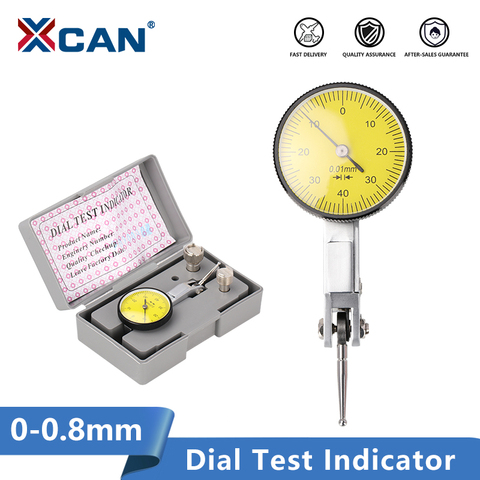 XCAN циферблатный индикатор 0-0,8 мм, рычажный тестовый индикатор, Магнитная база, держатель, измерительные приборы, 0,01 мм, циферблатный индикатор ► Фото 1/6