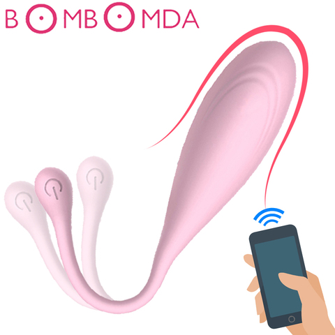 Секс-игрушки, Bluetooth фаллоимитатор, вибратор для женщин, беспроводное приложение, дистанционное управление, вибратор, одежда, вибрирующие тр... ► Фото 1/6