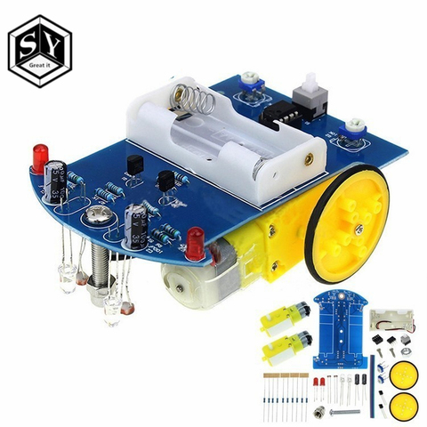 Детали для самостоятельной сборки, интеллектуальная линия отслеживания, умный автомобильный комплект, мотор TT, электронный комплект для самостоятельной сборки, автомобильные запчасти «умный патруль», «сделай сам», электронный ► Фото 1/6