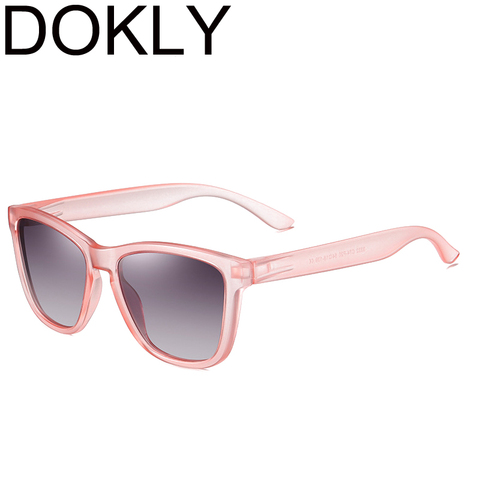 Женские и мужские квадратные очки Dokly, розовые поляризационные солнцезащитные очки в оправе, UV400 ► Фото 1/6