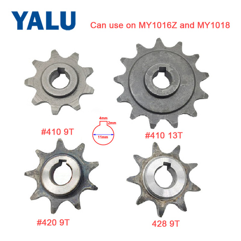 #410 9 13 зубчатая Звездочка #420 428 9 зубчатая Звездочка для электродвигателя велосипеда MY1016Z Motor MY1018 ► Фото 1/6