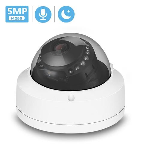 H.265 5MP 3MP 2MP PoE IP камера антивандальная ONVIF CCTV купольная камера видео наблюдение датчик движения Аудио запись камера IP RTSP ► Фото 1/6