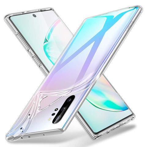 Чехол для Samsung Galaxy Note 10 Note10 Plus 5G, силиконовая задняя крышка для телефона, мягкий чехол из ТПУ для Samsung Note 10 Lite, прозрачный тонкий Чехол ► Фото 1/6