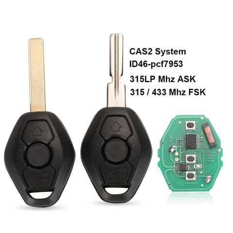 Jingyuqin CAS2 Система дистанционного ключа автомобиля для BMW 3/5 7 серии 315LP МГц с чипом ID46-7945/7953 PCF7942-44 HU58 HU92 ► Фото 1/5