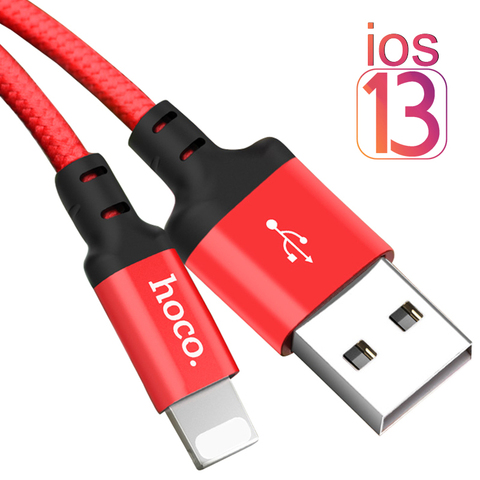 HoCo USB кабель для iPhone 11 pro max Xr X Xs 8 7 6 plus 6s 5 plus iPad 2A кабель для быстрой зарядки мобильный телефон кабель для передачи данных 1 м 2 м ► Фото 1/6