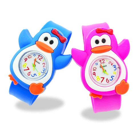Часы детские электронные с милыми рисунками пингвина, цифровые для мальчиков и девочек, подарок на день рождения ► Фото 1/6