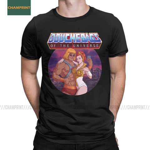 Мужская футболка Douchebags Of The Universe He-Man Masters Of The Universe, хлопковая футболка с коротким рукавом Skeletor 80s размера плюс, футболки ► Фото 1/6