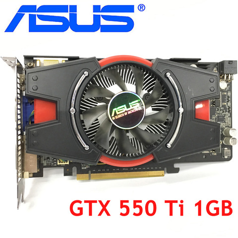 Видеокарта ASUS GTX 550 Ti, 1 ГБ, 192 бит, GDDR5, видеокарты для nVIDIA Geforce GTX 550Ti, б/у VGA карты, эквивалент GTX650 ► Фото 1/5