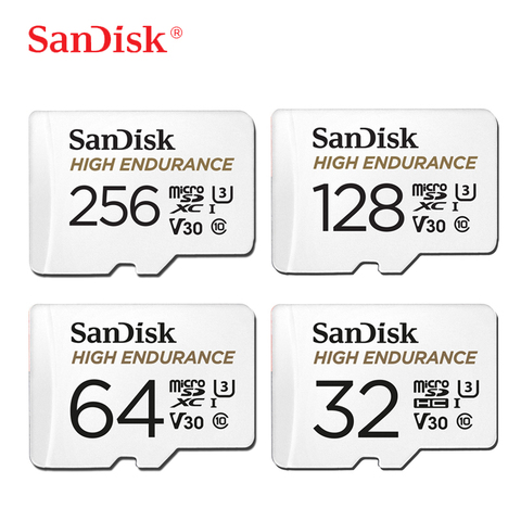 Карта памяти SanDisk, высокая прочность, мониторинг видео, 32 ГБ, 64 ГБ, карта MicroSD SDHC/SDXC C10, 100 МБ/с./с, TF-карта для мониторинга видео ► Фото 1/6