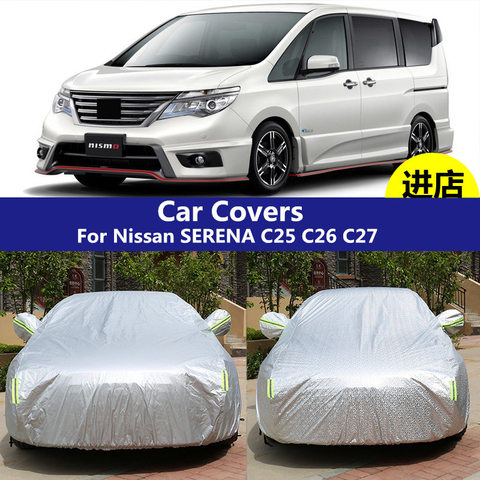 Автомобильные чехлы для Nissan SERENA C25 C26 C 27, автомобильные Чехлы, защита от солнца, изоляция от дождя, плащ от солнца ► Фото 1/5