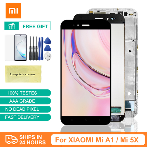 Оригинальный ЖК-дисплей для Xiaomi Mi A1 сенсорный экран Xiaomi Mi A1 Mi 5X Mi5X Mi 5X Замена дисплея с рамкой запасные части ► Фото 1/6