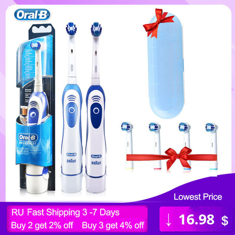 Oral B электрическая звуковая зубная щетка для взрослых Pro-Health Dental Precision Clean Soft Brush роторная, на батарее зубная щетка DB4010/4510 ► Фото 1/6