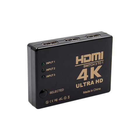 Мультимедийный горячая распродажа 1 шт. 3 Порты и разъёмы 4K * 2K 1080P переключатель HDMI переключатель 3x1 разветвитель коробка со сверхвысоким разрешением Ultra HD, для ПК DVD HDTV Xbox PS3 PS4 ► Фото 1/6