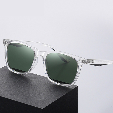 Очки солнцезащитные поляризационные для мужчин и женщин, модные классические брендовые дизайнерские солнечные очки в квадратной оправе из TR90, с защитой UV400 ► Фото 1/6