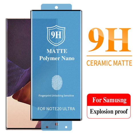 Мягкое керамическое матовое закаленное стекло для Samsung Galaxy Note 20 10 Plus 9 8 S20 Ultra S9 S8 S10 Plus защита экрана ► Фото 1/6