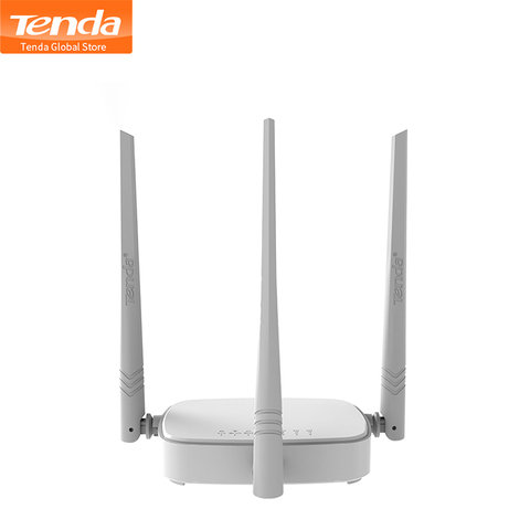 Беспроводной Wi-Fi репитер Tenda N318, усилитель сигнала Wi-Fi роутера 300 Мбит/с, мультиязычная прошивка, бустер для маршрутизатора, WISP, режим AP, 1 WAN+3 LAN портов RJ45 ► Фото 1/6
