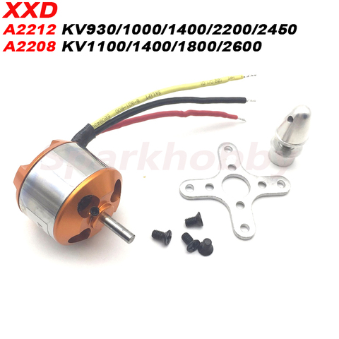 XXD A2212 A2208 бесщеточный мотор 930KV 1000KV 1100KV 1400KV 1800KV 2200KV 2450KV 2600KV для дистанционно управляемого летательного аппарата бесщеточный мотор для мульти... ► Фото 1/6