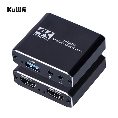 Карта видеозахвата KuWFi для потокового вещания 1080P 4K USB 3,0 HDMI карта видеозахвата переключатель игры для PS4 Xbox Recording Box ► Фото 1/6